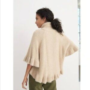 Anthropologie fuzzy eyelash sweater poncho